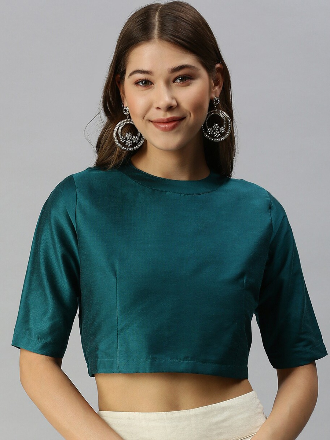De Moza Teal Crop Top
