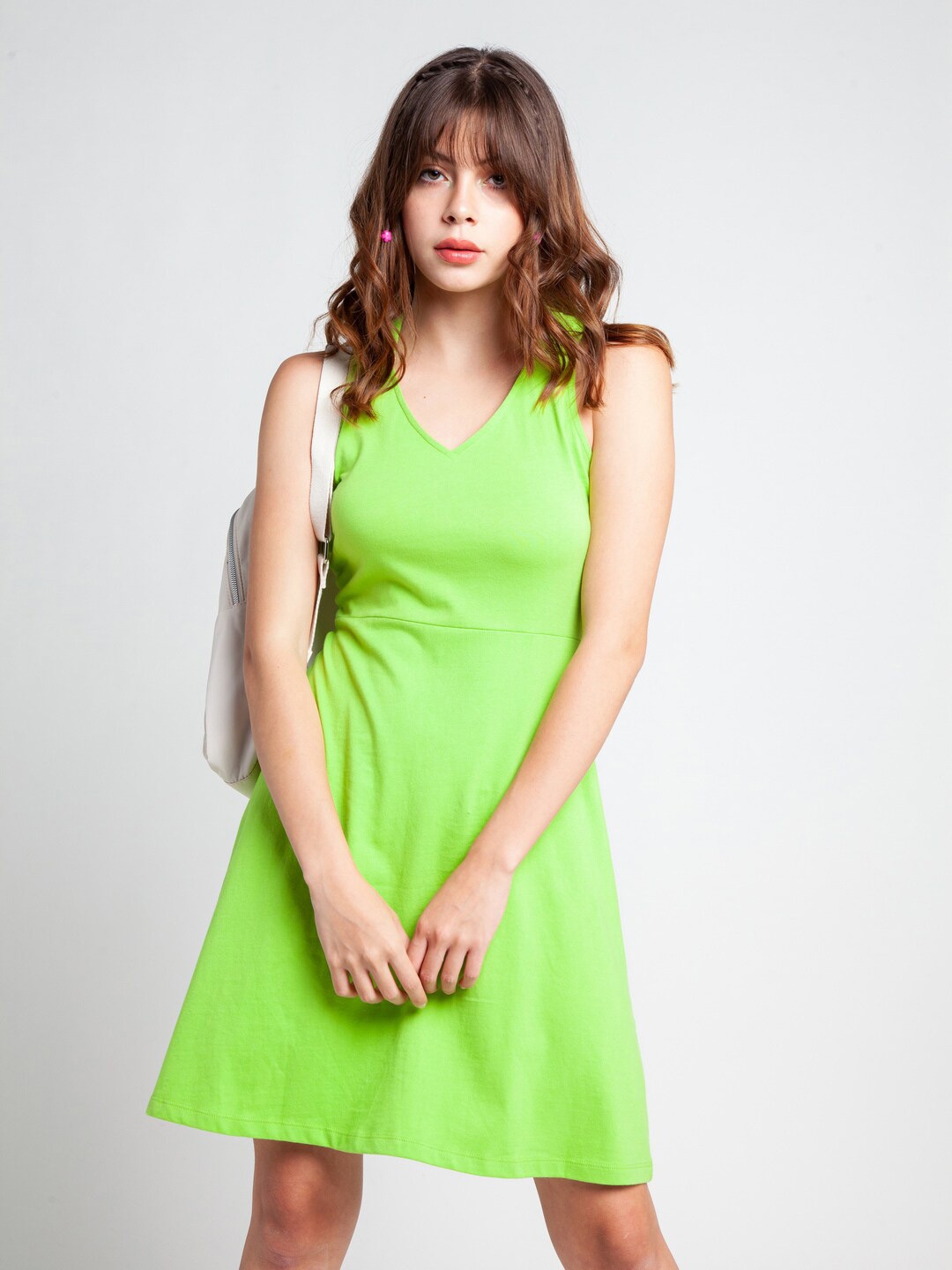 

zink Z Green A-Line Mini Dress