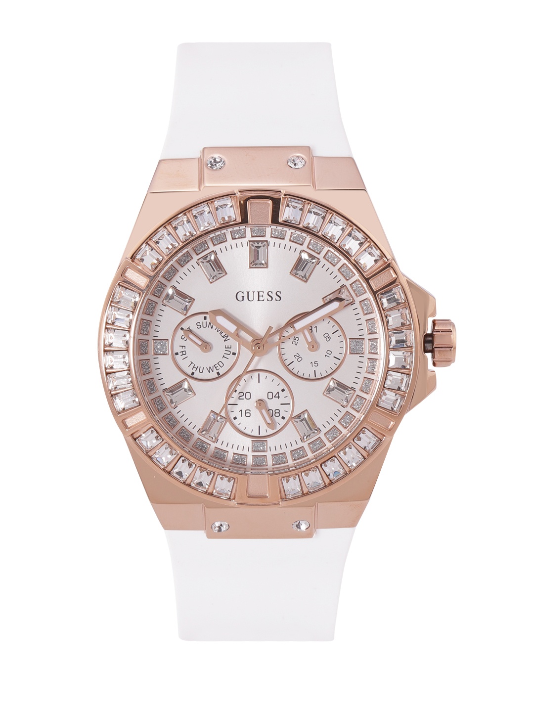 

GUESS Women Analogue Multi Function Watch GW0118L4, White