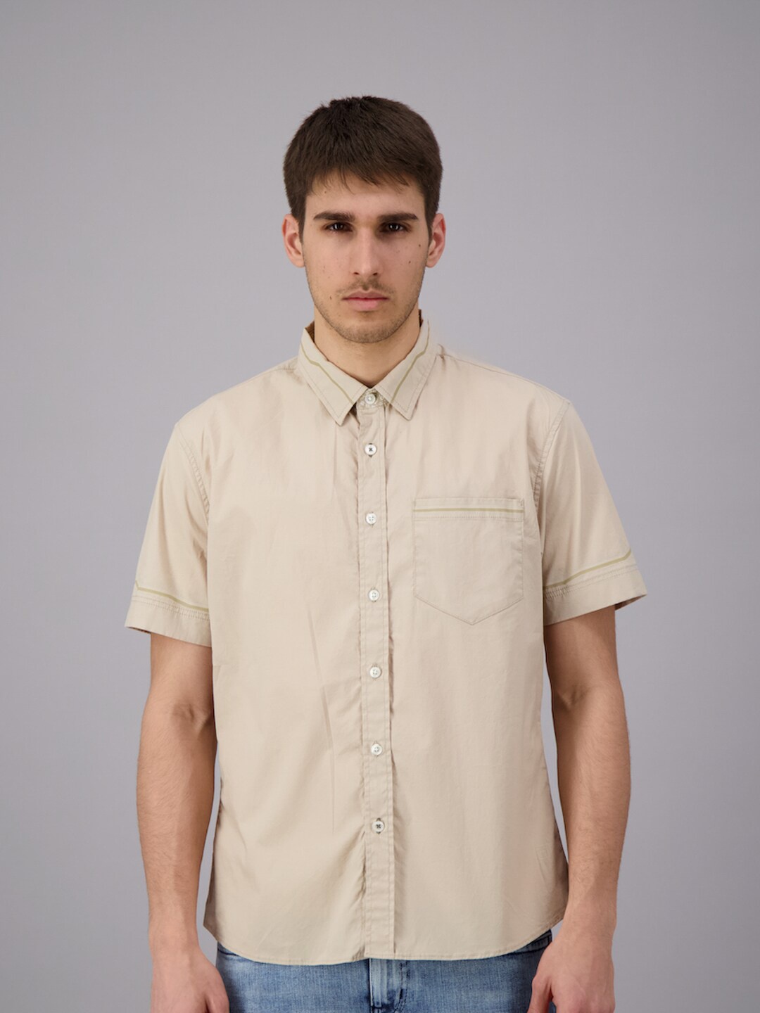 

FREESOUL Men Grey Casual Regular Fit Shirt