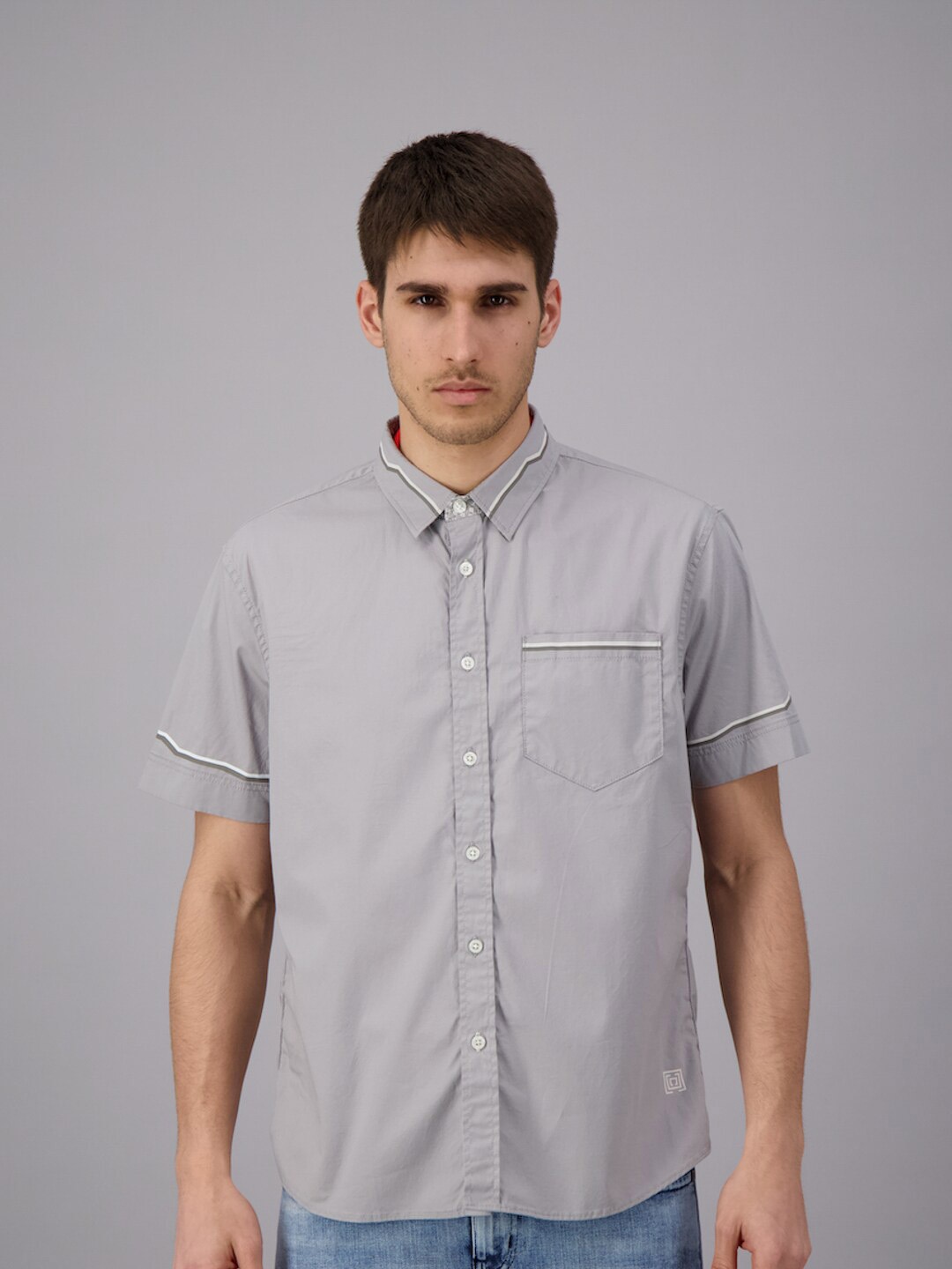 

FREESOUL Men Grey Casual Shirt