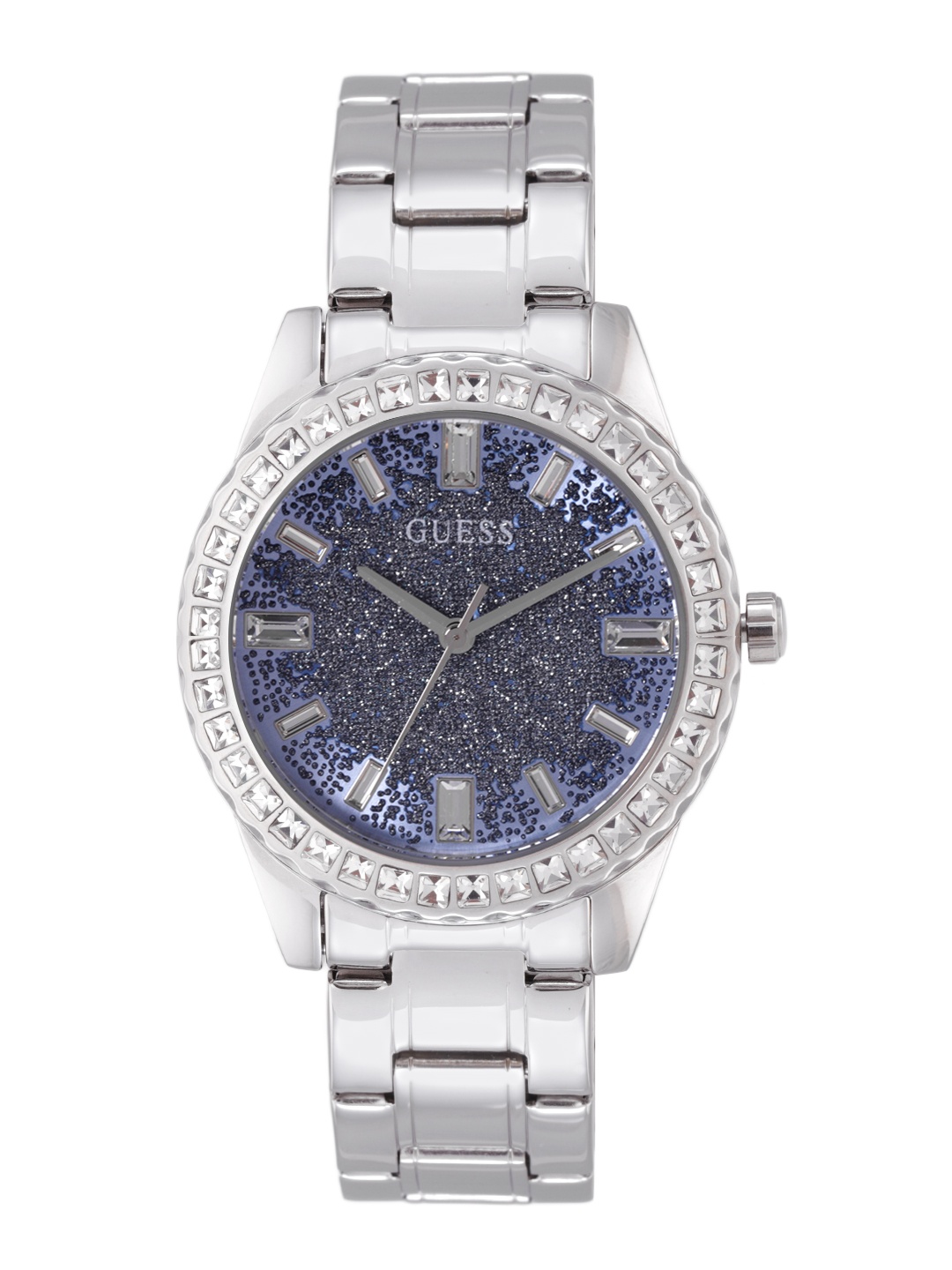 

GUESS Women Embellished Glitter Burst 3 Analogue Watch - GW0405L1, Blue