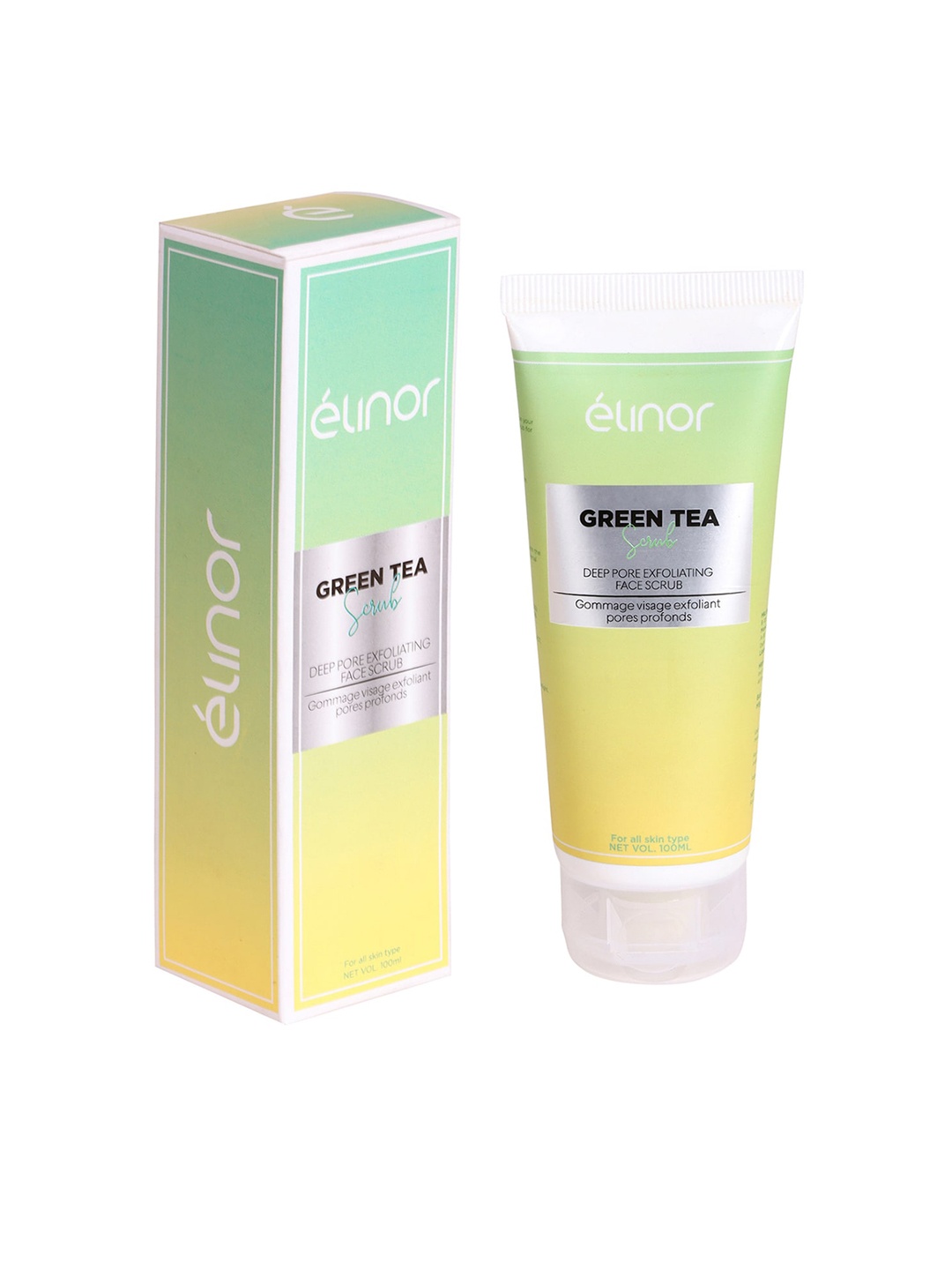 

Elinor Green Tea Face Scrub for Deep Pore Exfoliating for All Skin Types 100ml, Yellow