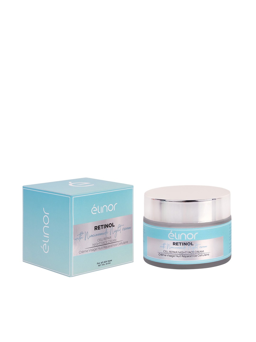 

Elinor Cell Repair Retinol with Niacinamide Night Face Cream - 50 g, Blue