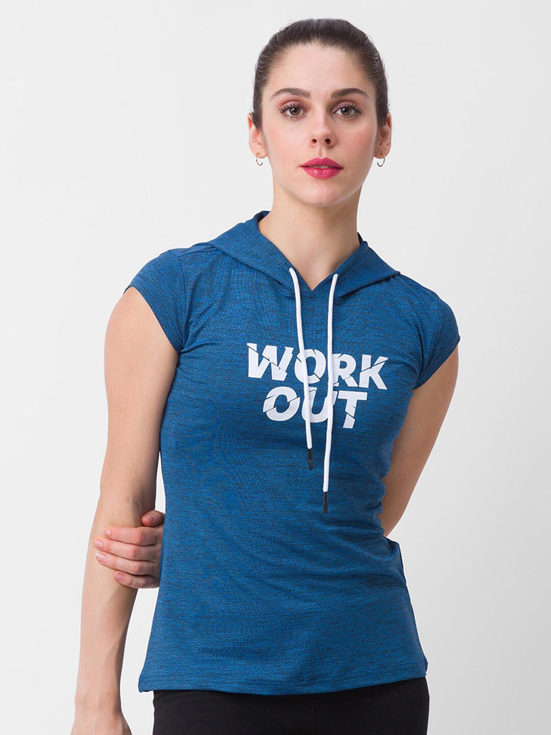 

Globus Women Blue Typography Printed T-shirt