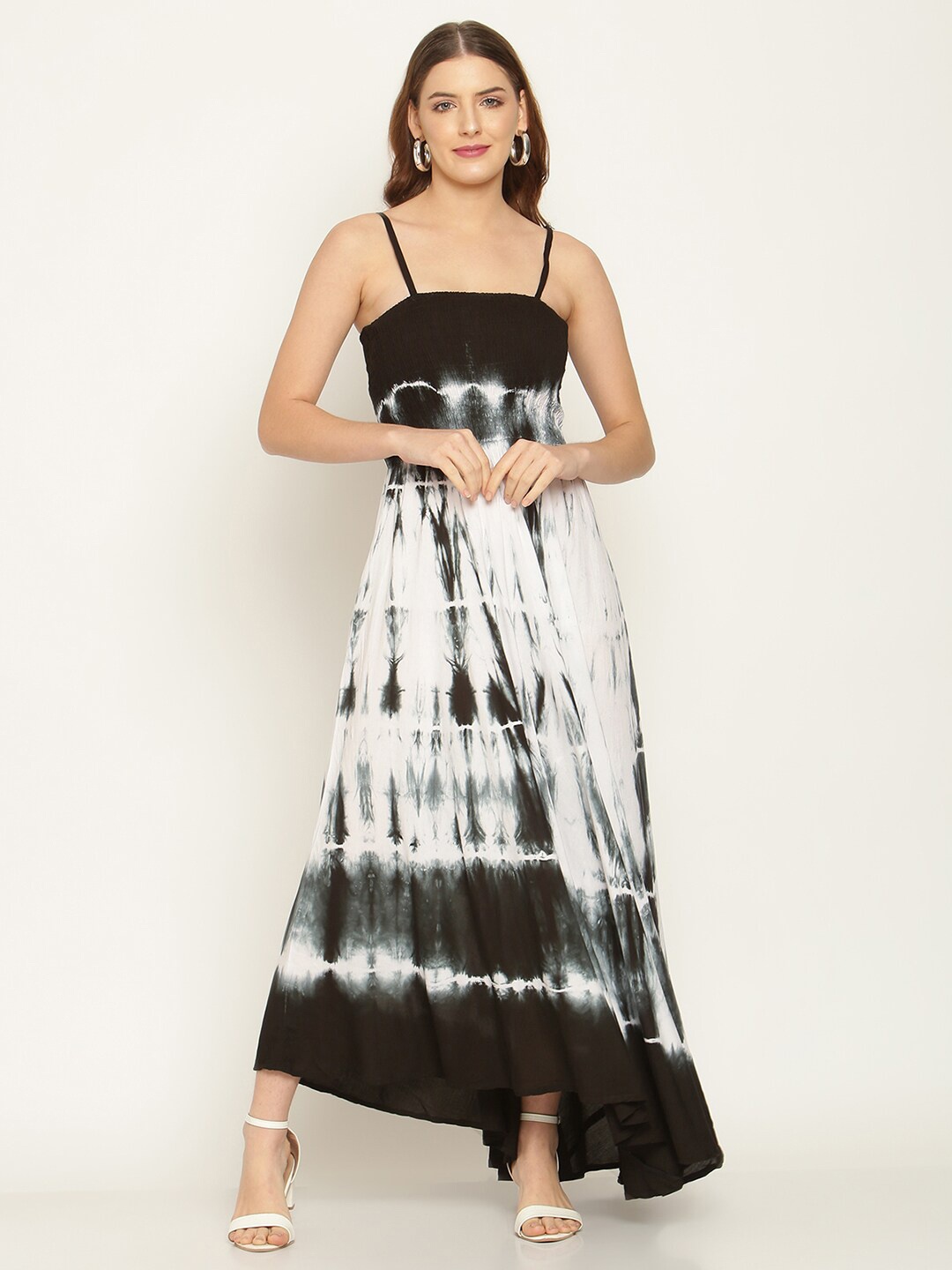 

Aawari Black Tie and Dye Dyed Maxi Dress