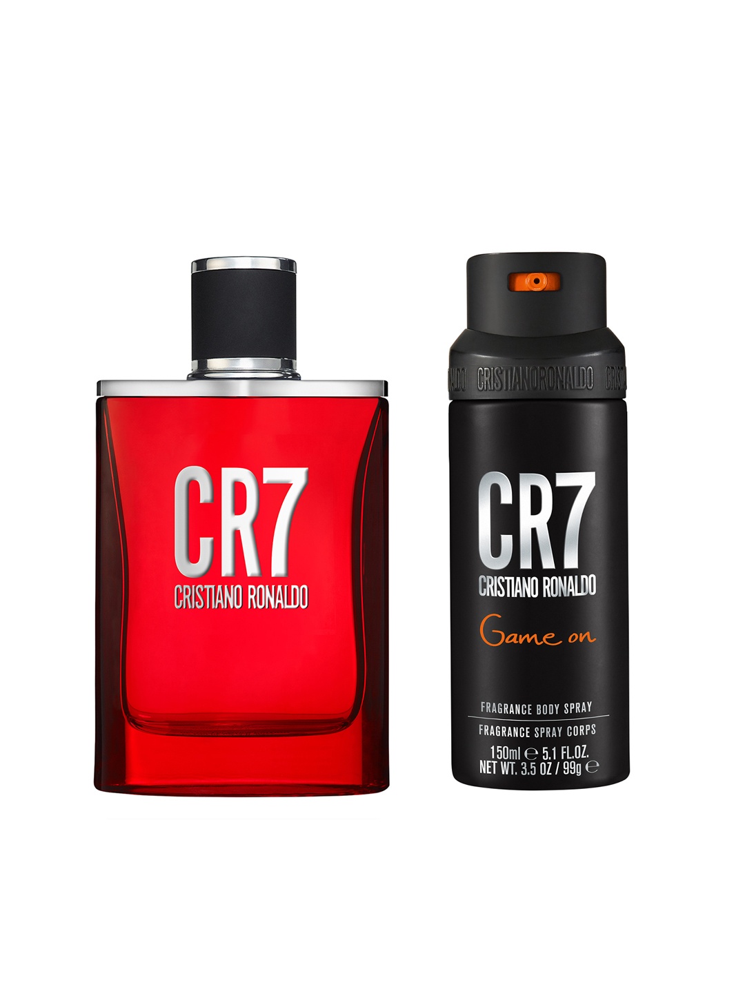 

CRISTIANO RONALDO Men Set of Game On Fragrance Body Spray 150 ml & CR7 EDT 50 ml, Red