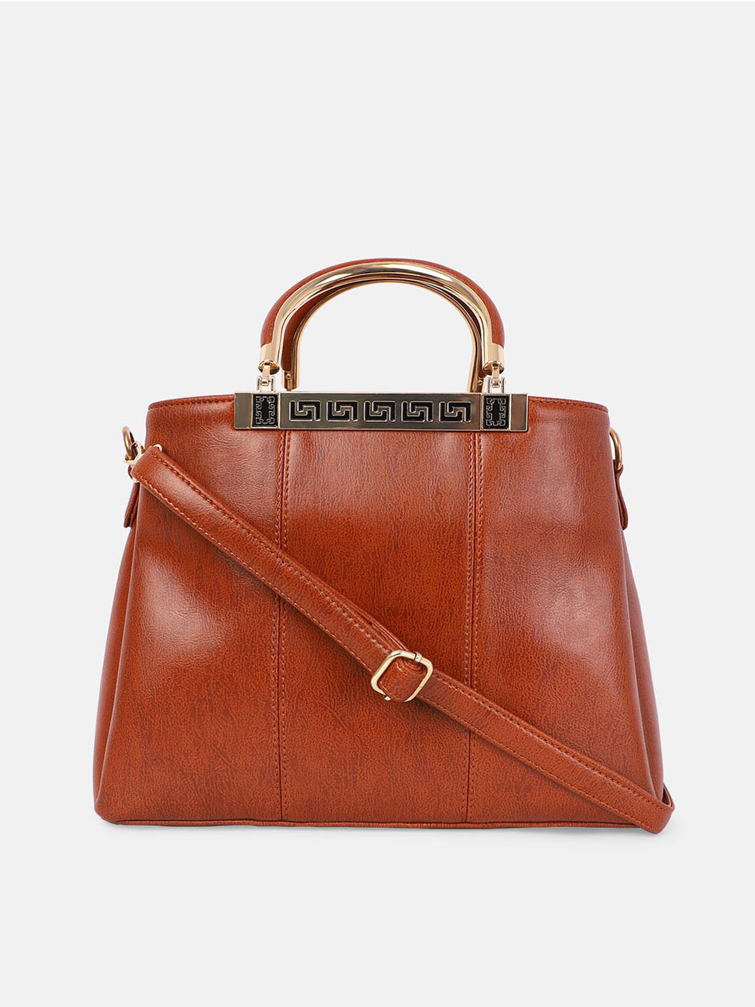 

Bagsy Malone Brown PU Structured Handheld Bag with Tasselled