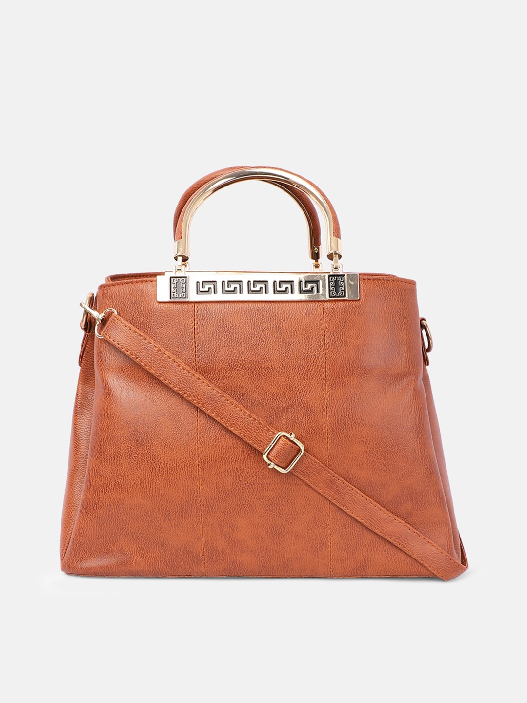 

Bagsy Malone Tan PU Structured Handheld Bag