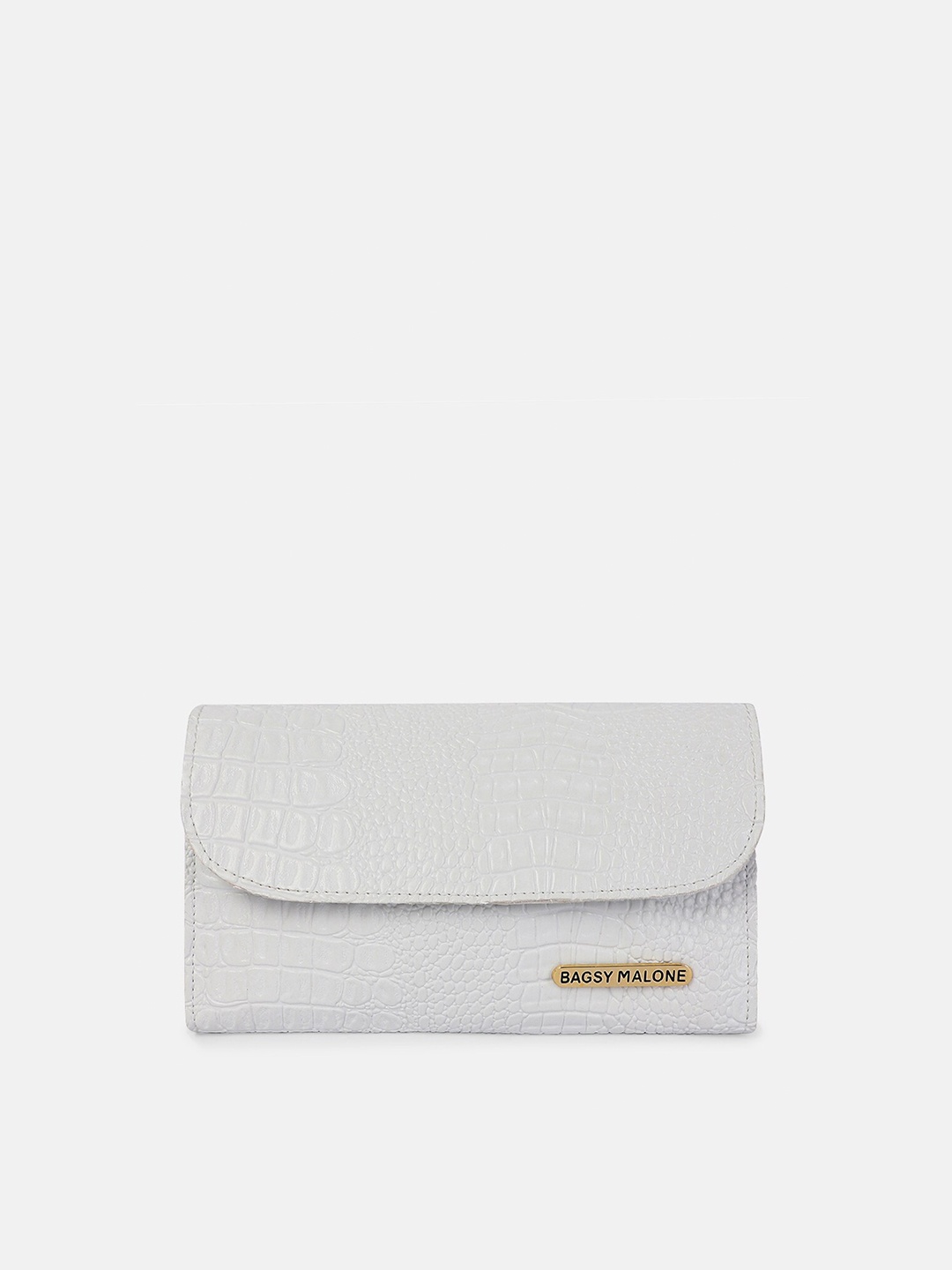 

Bagsy Malone White Textured Envelope Clutch