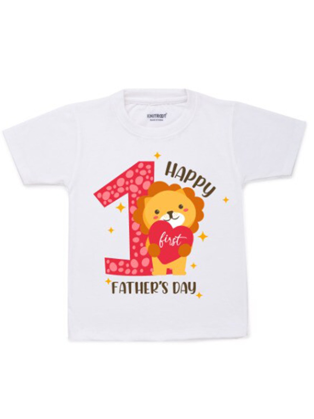 

KNITROOT Kids White & Pink Printed Applique T-shirt