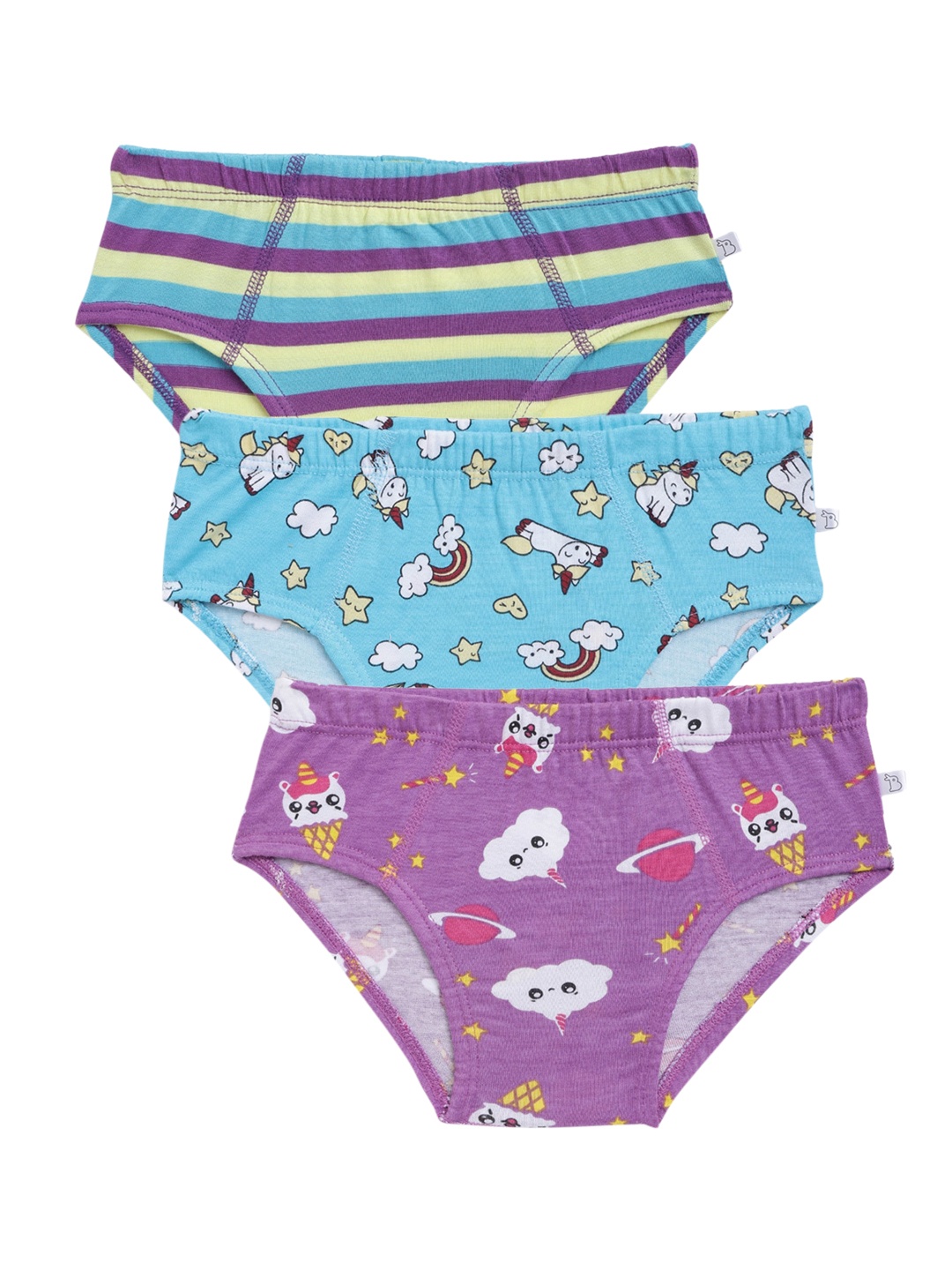 

SuperBottoms Boys Pack of 3 Assorted Modal Sustainable Basic Briefs