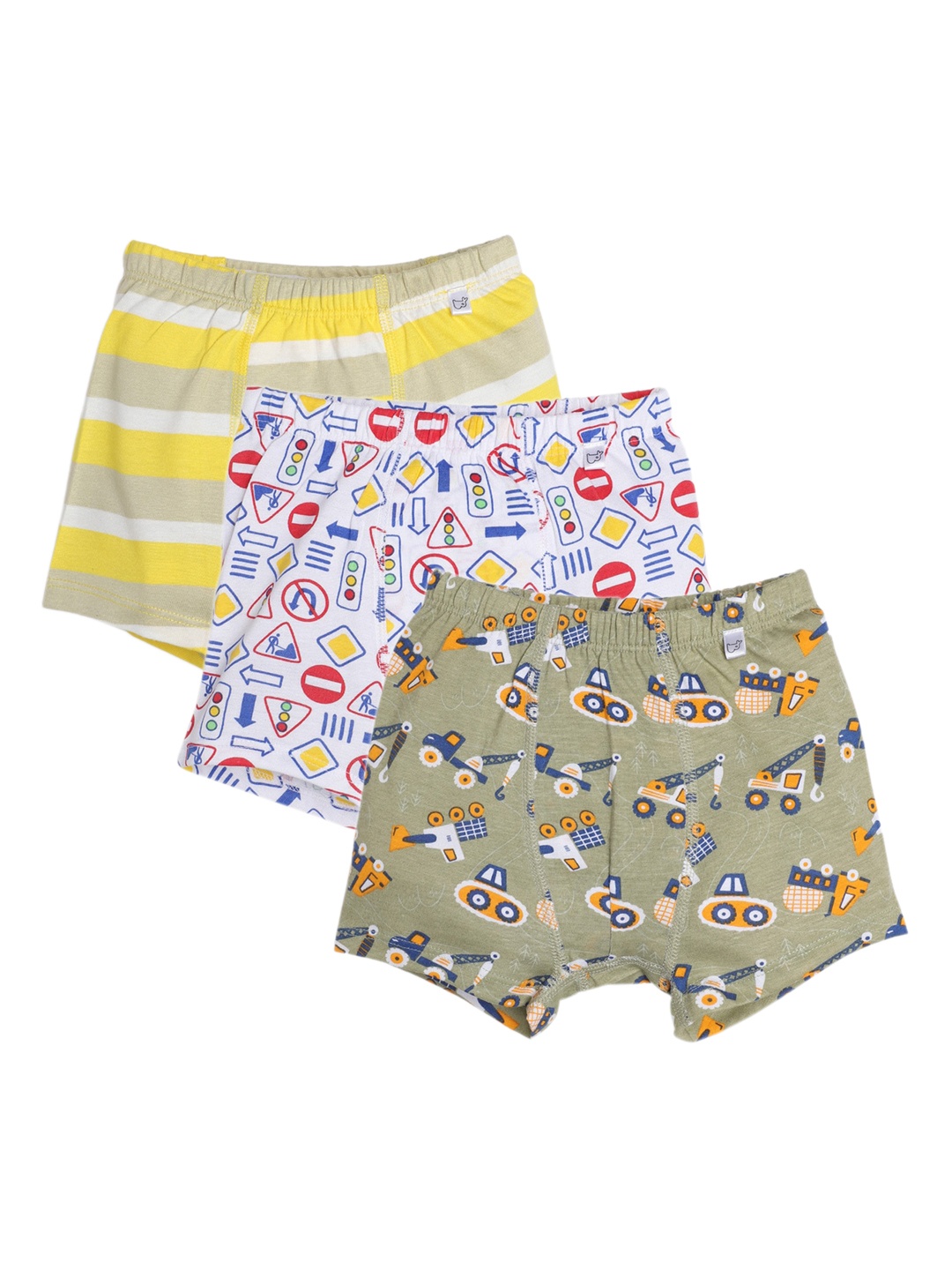 

SuperBottoms Boys Pack of 3 Sustainable Basic Briefs Und-M-Tr-NG-4_6-3, Yellow