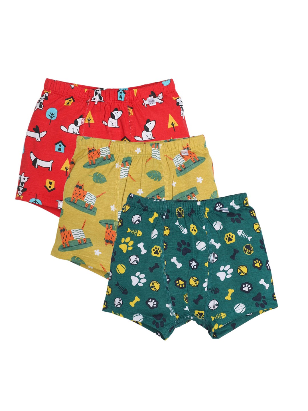 

SuperBottoms Boys Pack of 3 Sustainable Basic Briefs Und-M-Tr-PO-4_6-3, Yellow