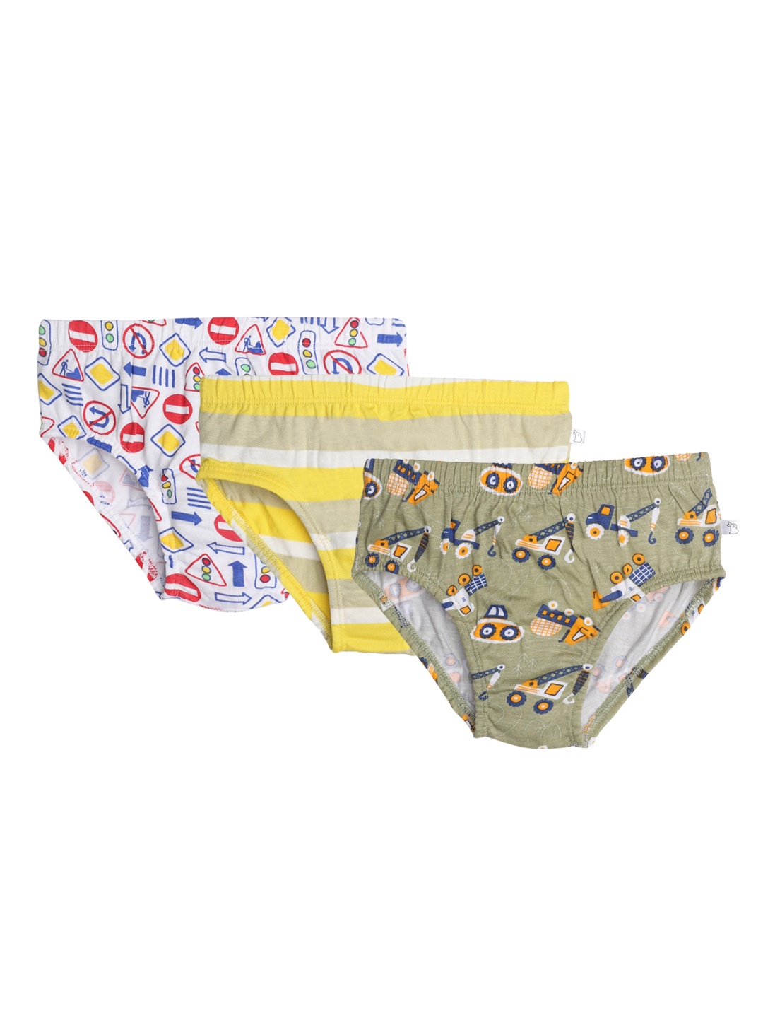 

SuperBottoms Girls Pack of 3 Assorted Modal Sustainable Basic Briefs