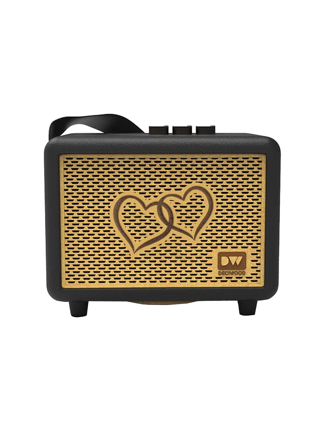 

DECIWOOD Black Solid Unplugged 35W Wooden Portable Bluetooth Speaker