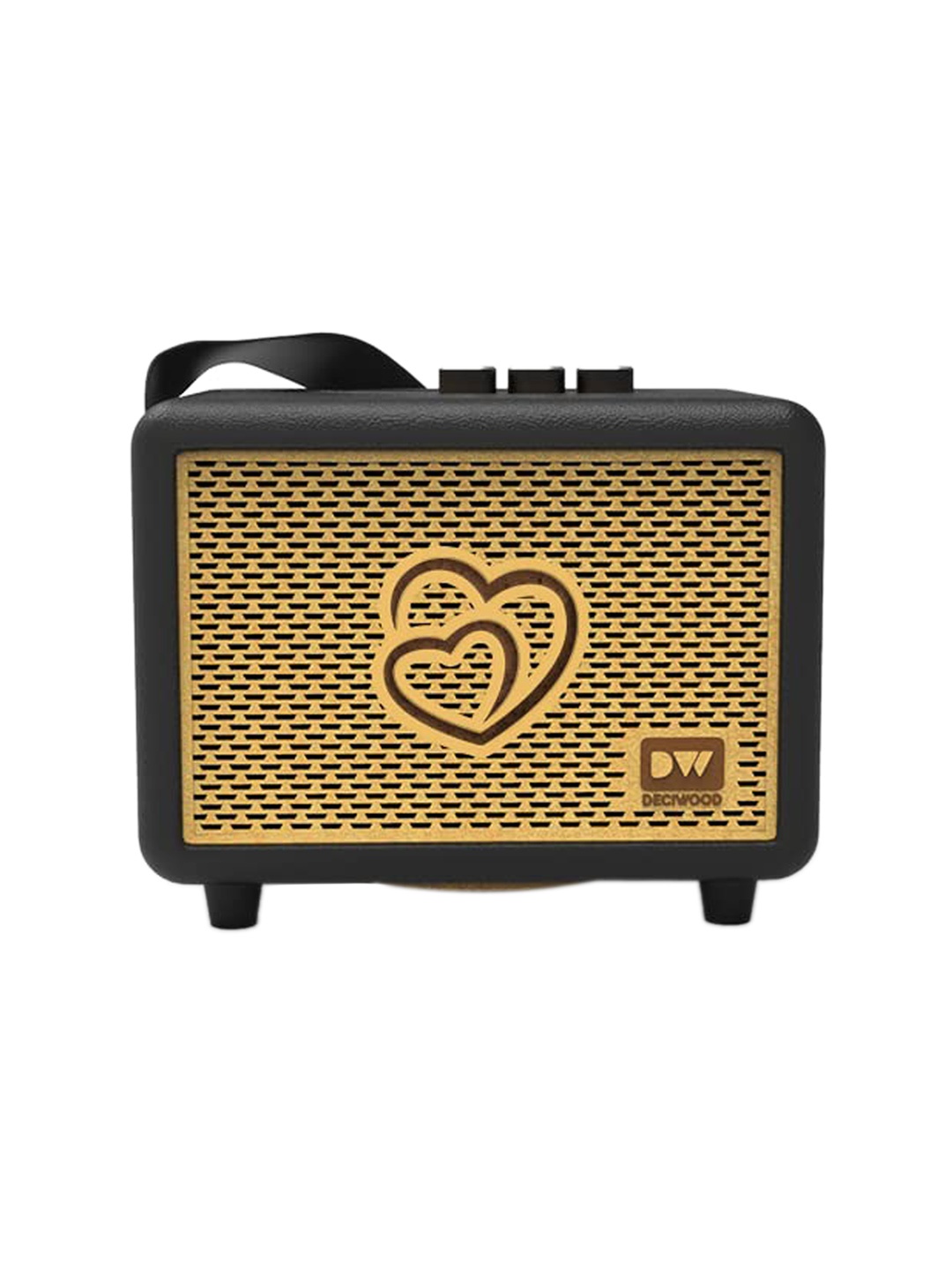

DECIWOOD Black Solid Curved 25W Wooden Portable Bluetooth Speaker