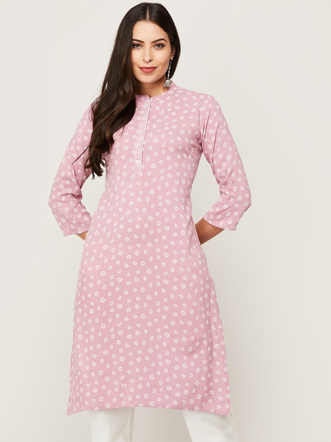 

Melange by Lifestyle Women Pink Printed Kurta