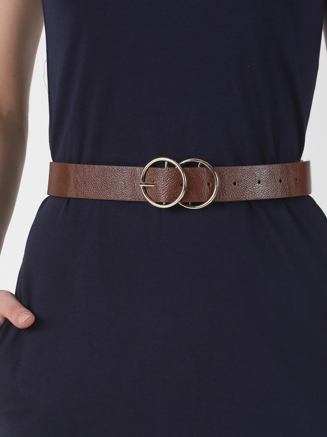 

CRUSSET Women Brown Textured Belt