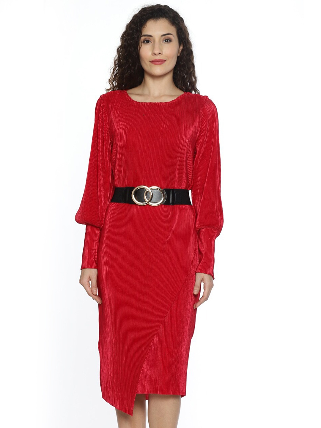 

CRUSSET Women Black Textured PU Belt