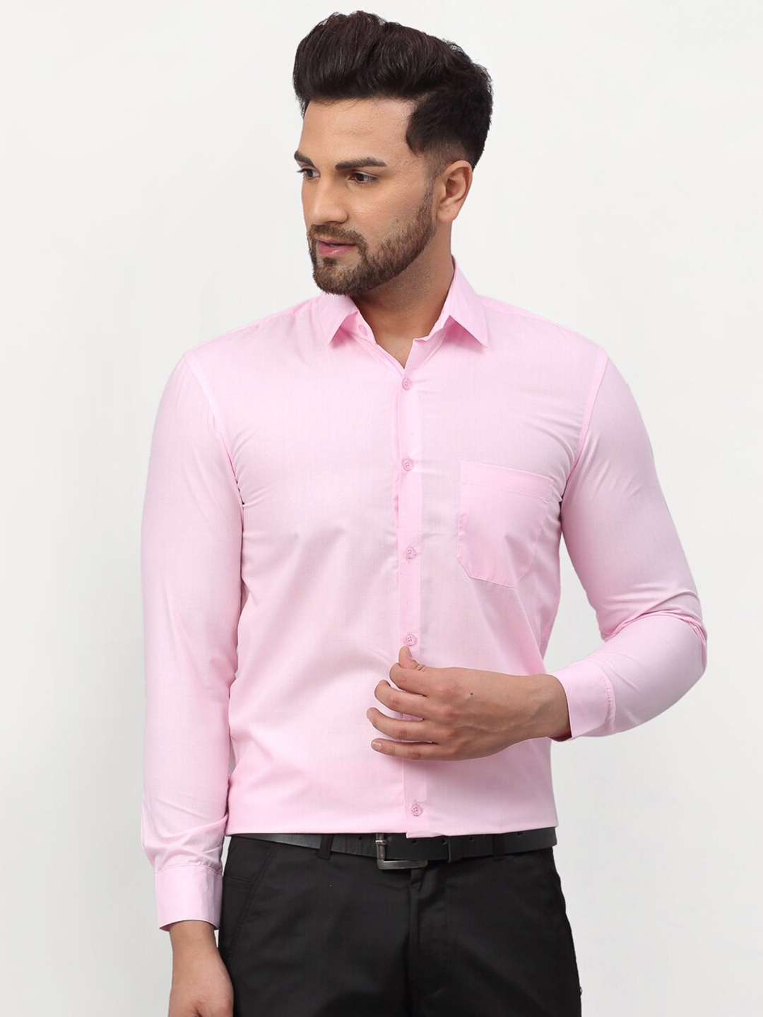 

JAINISH Men Pink Comfort Regular Fit Cotton Formal Shirt