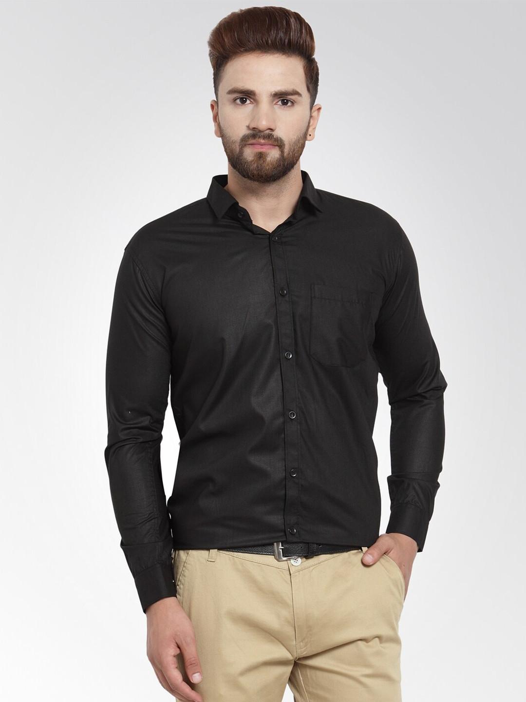 

JAINISH Men Black Comfort Formal Shirt