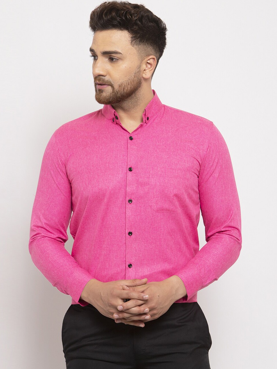 

JAINISH Men Pink Comfort Cotton Formal Shirt