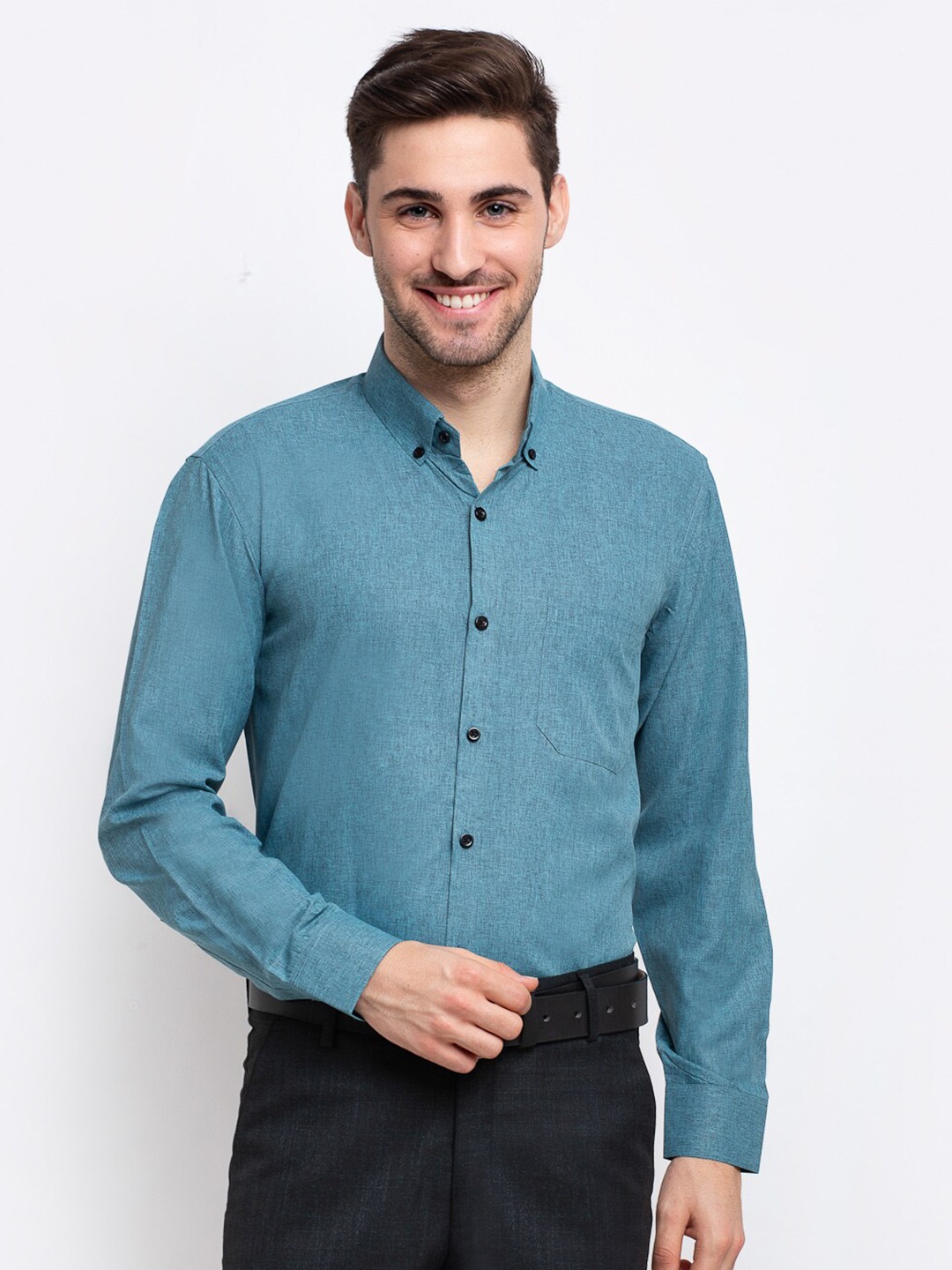 

JAINISH Men Grey Comfort Formal Shirt