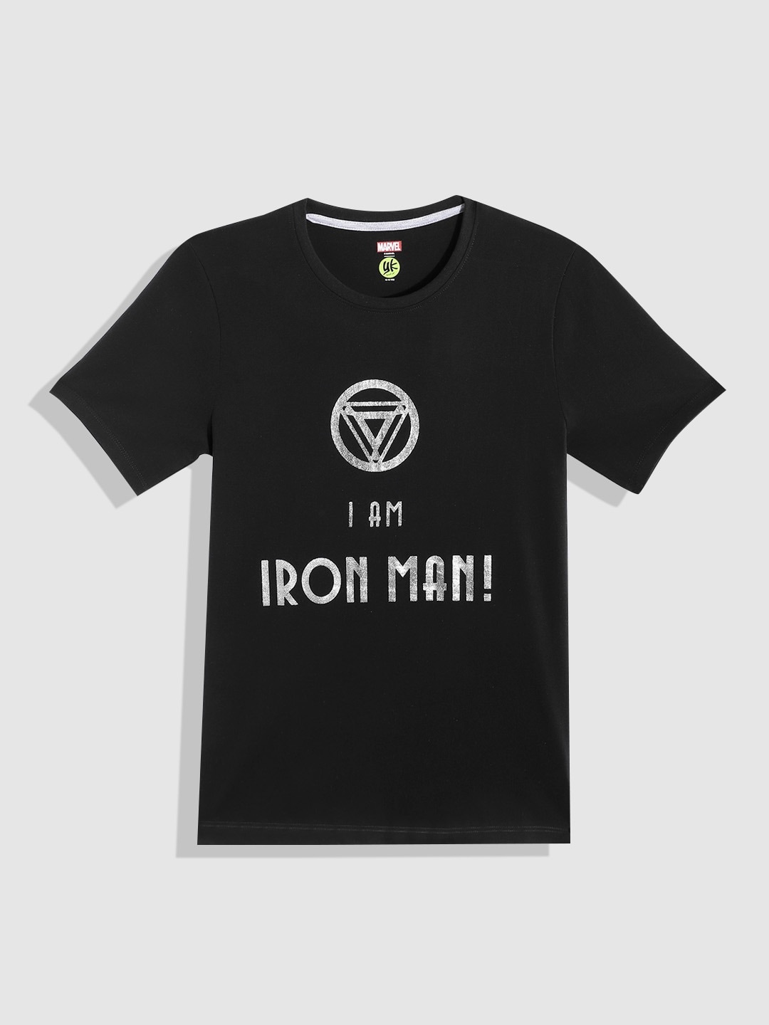 

YK Marvel Boys Pure Cotton Iron Man Printed T-shirt, Black