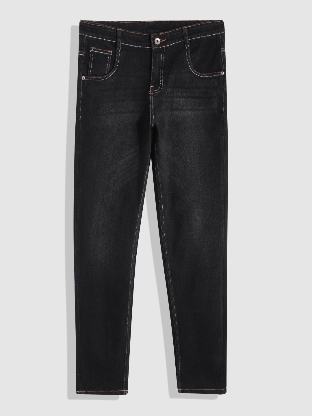

YK Boys Stretchable Regular Fit Jeans, Black