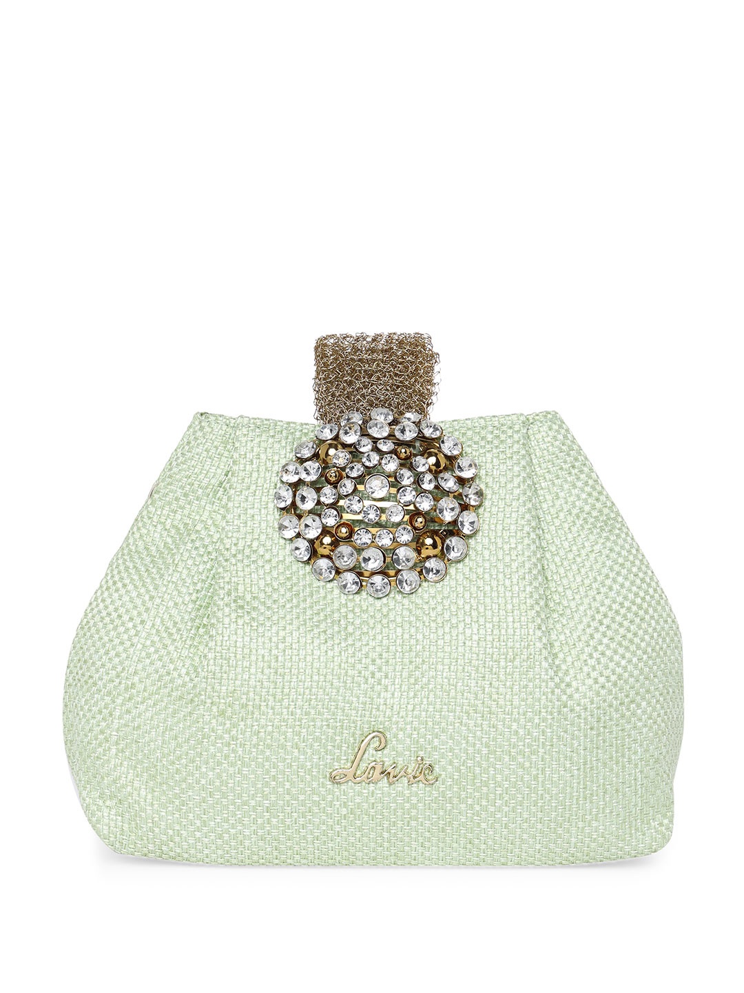 Lavie Tiana Women Mint Embellished Potli Clutch