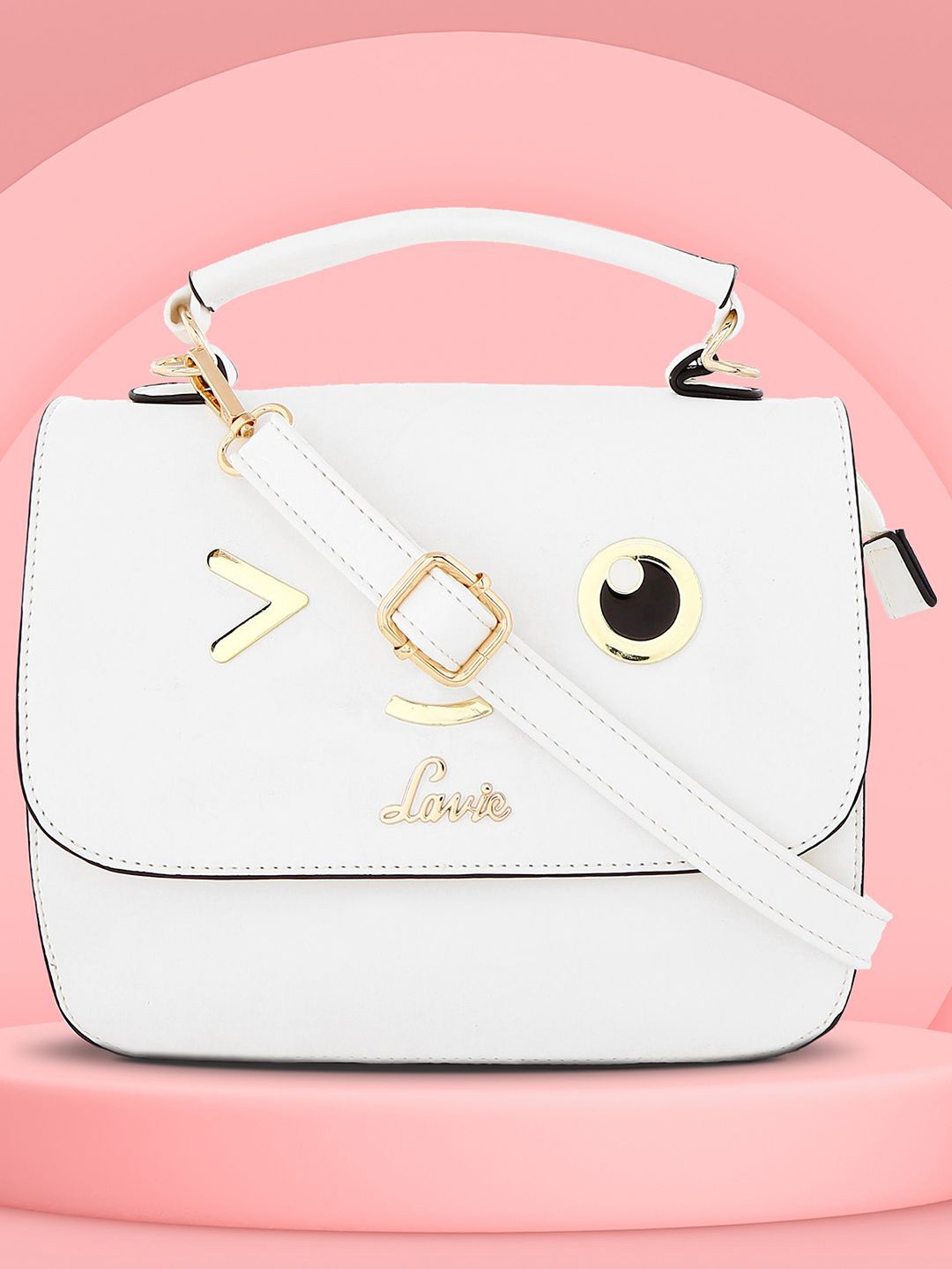 

Lavie Zemantine Women White Satchel Handbag
