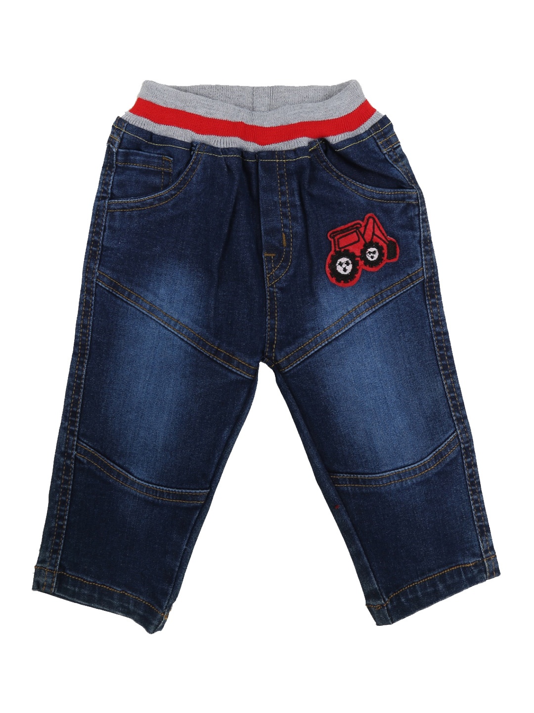 

V-Mart Kids Blue Low Distress Light Fade Stretchable Jeans