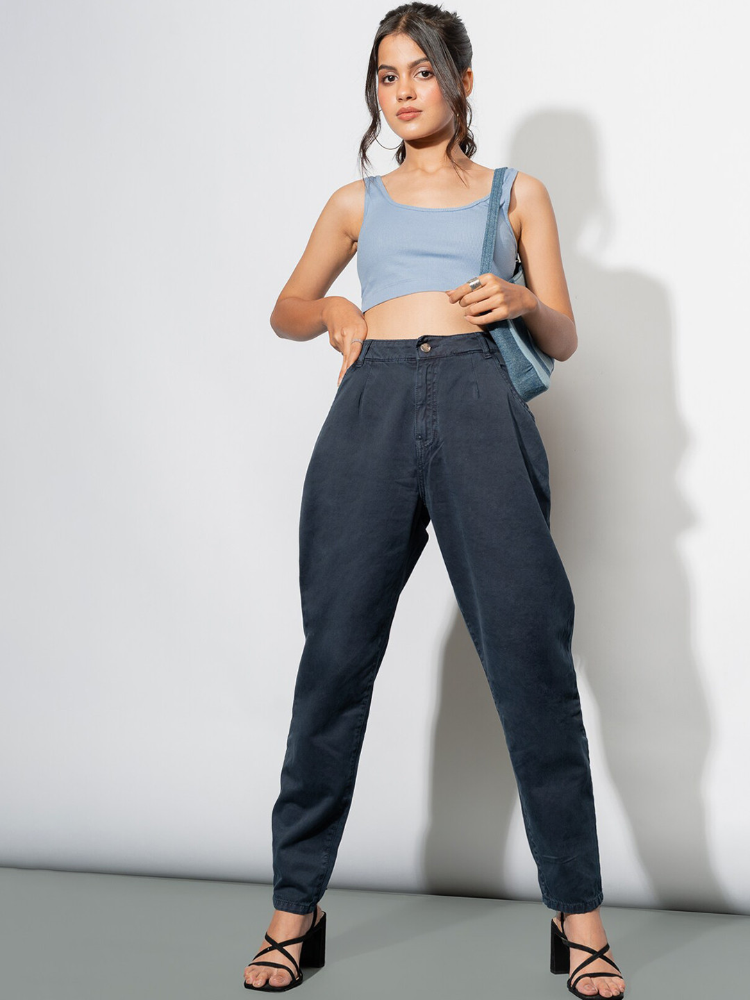

FREAKINS Women Blue Tapered Fit High-Rise Jeans