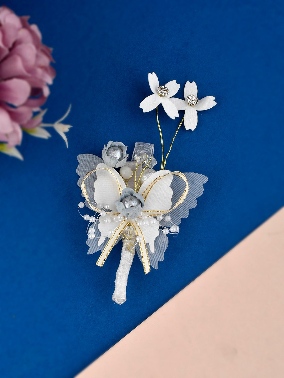 

AQUASTREET Blue Floral Brooch