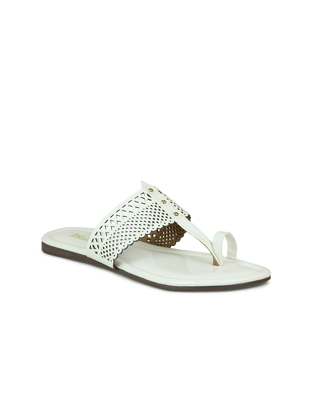 

Inc 5 Women White One Toe Flats
