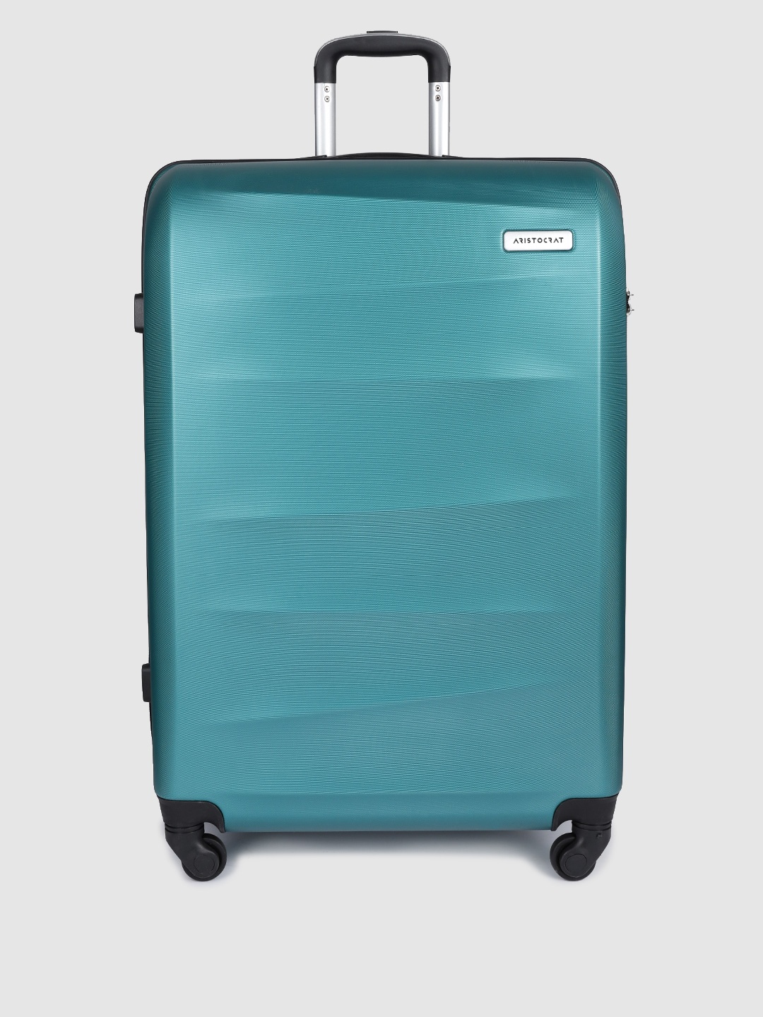

Aristocrat Unisex Teal Green Soft 4 Wheels 360-Degree Rotation Hard Large Trolley Bag