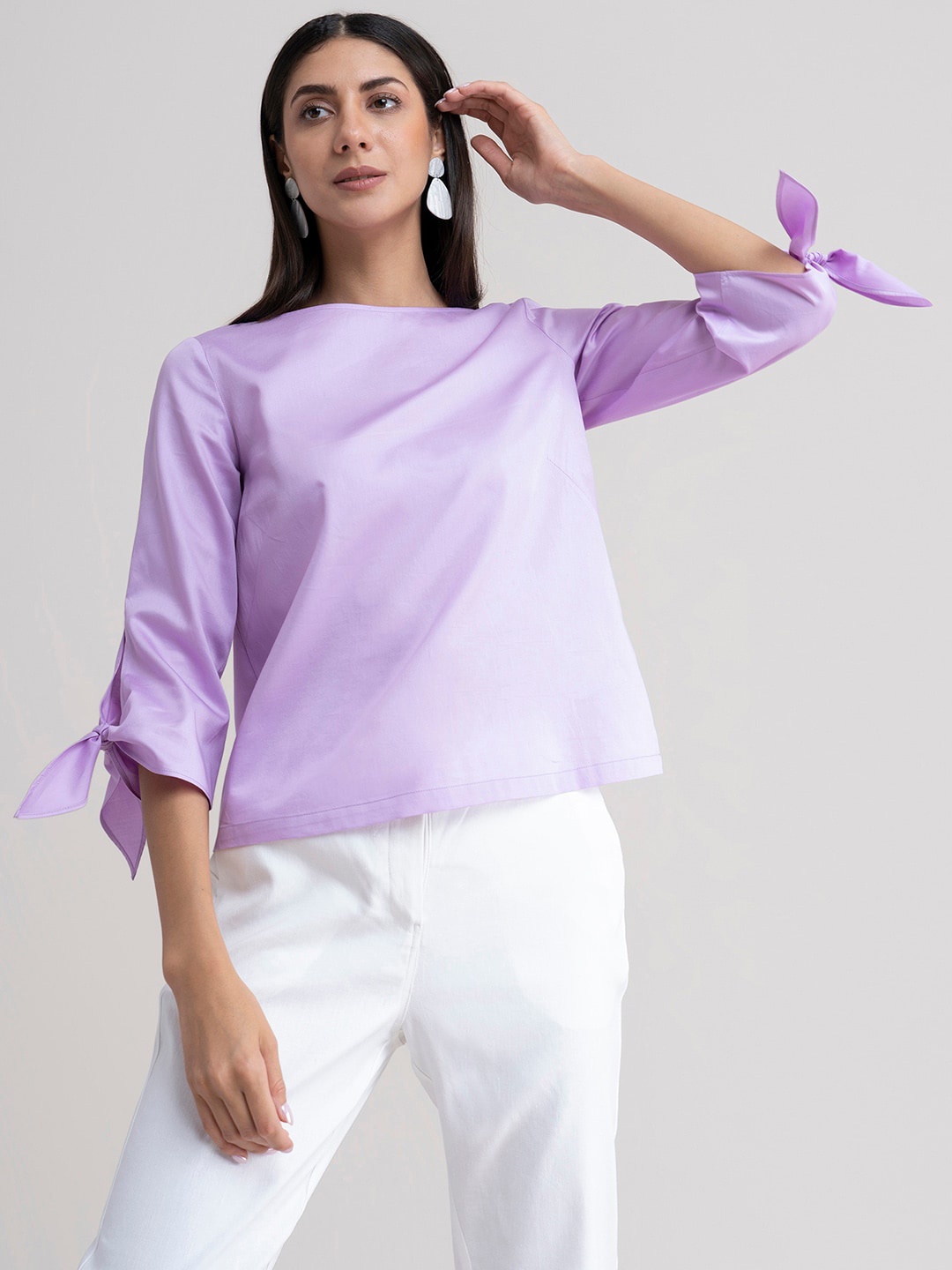 

FableStreet Purple Pure Cotton Top