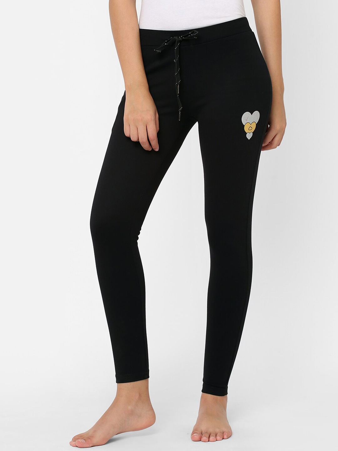 

Sweet Dreams Women Black Solid Lounge Pant