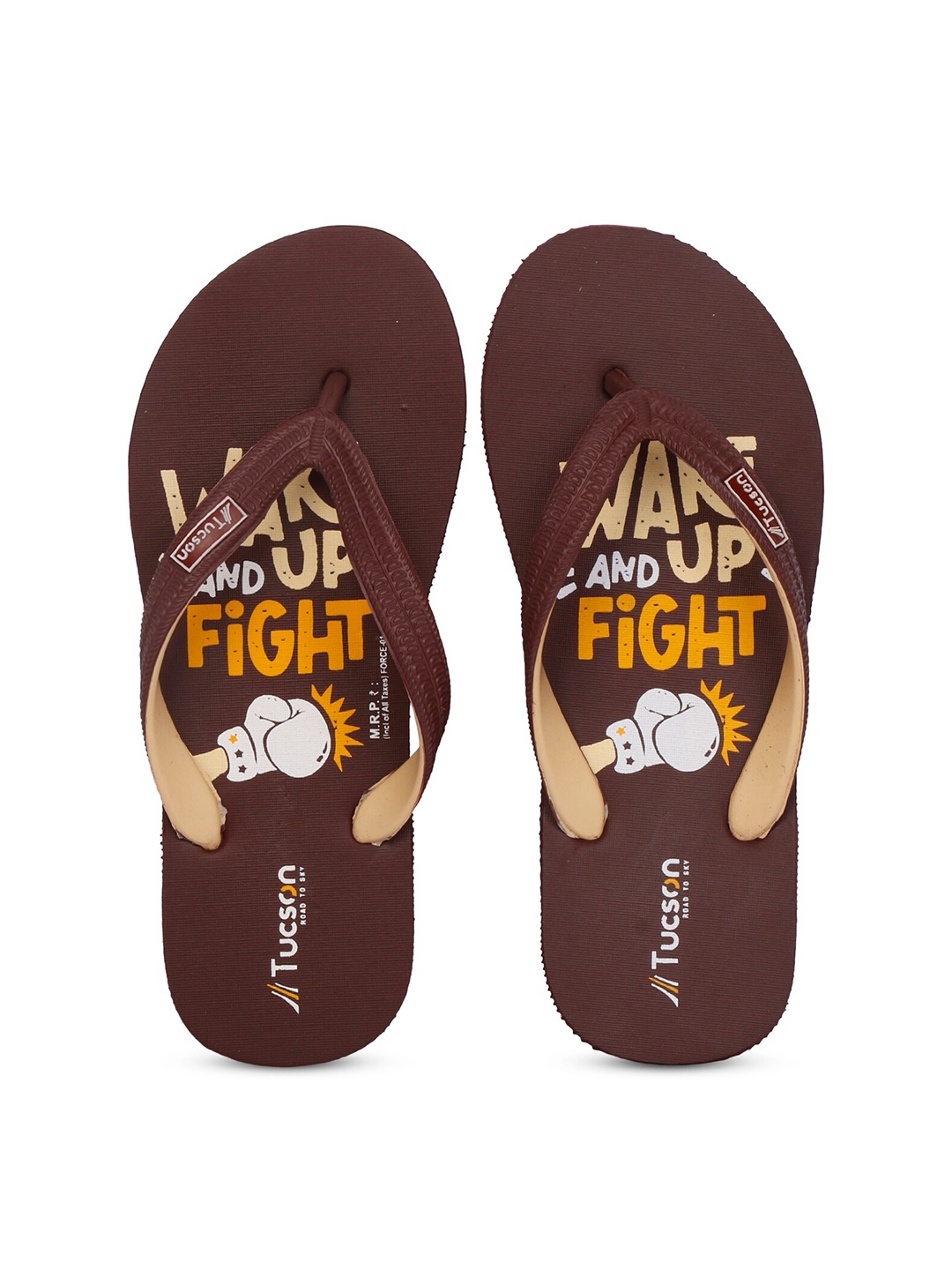 

Tucson Men Burgundy Printed Rubber Thong Flip-Flops