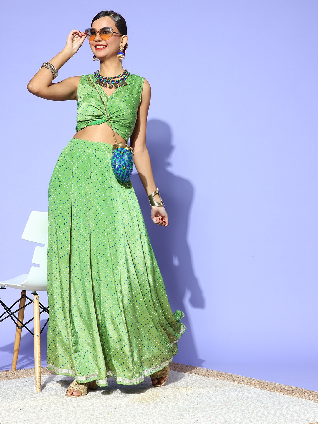 

Shae by SASSAFRAS Classic Green Geometric Tie & Dye 2.0 Top