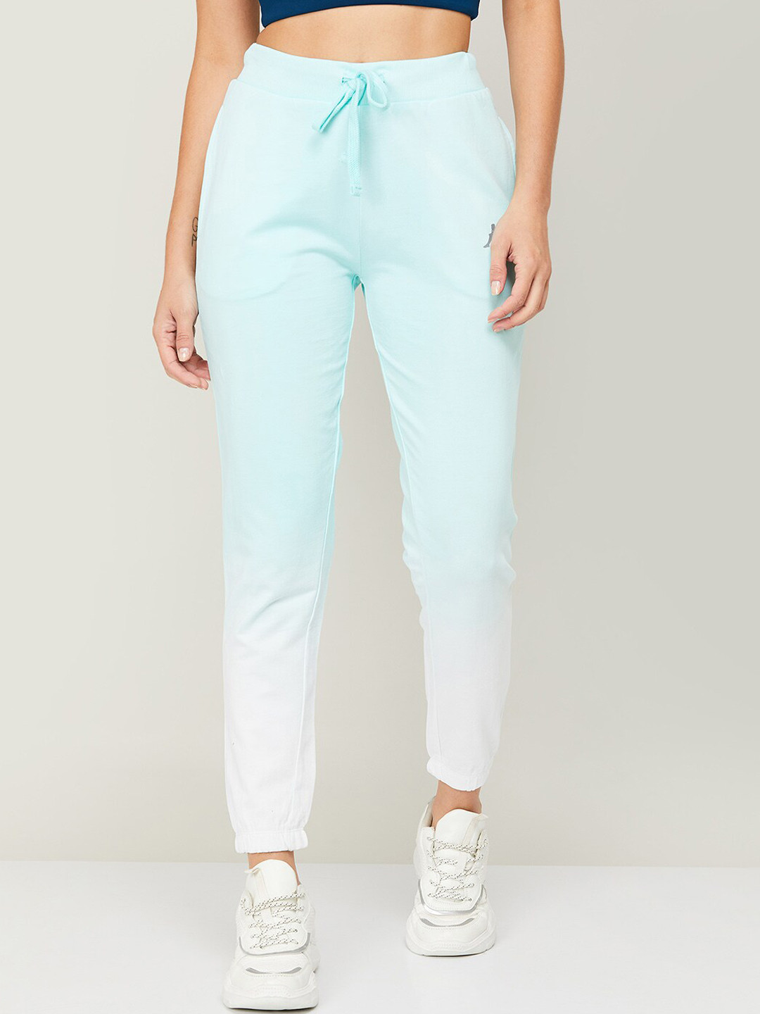 

Kappa Women Blue Solid Cotton Joggers