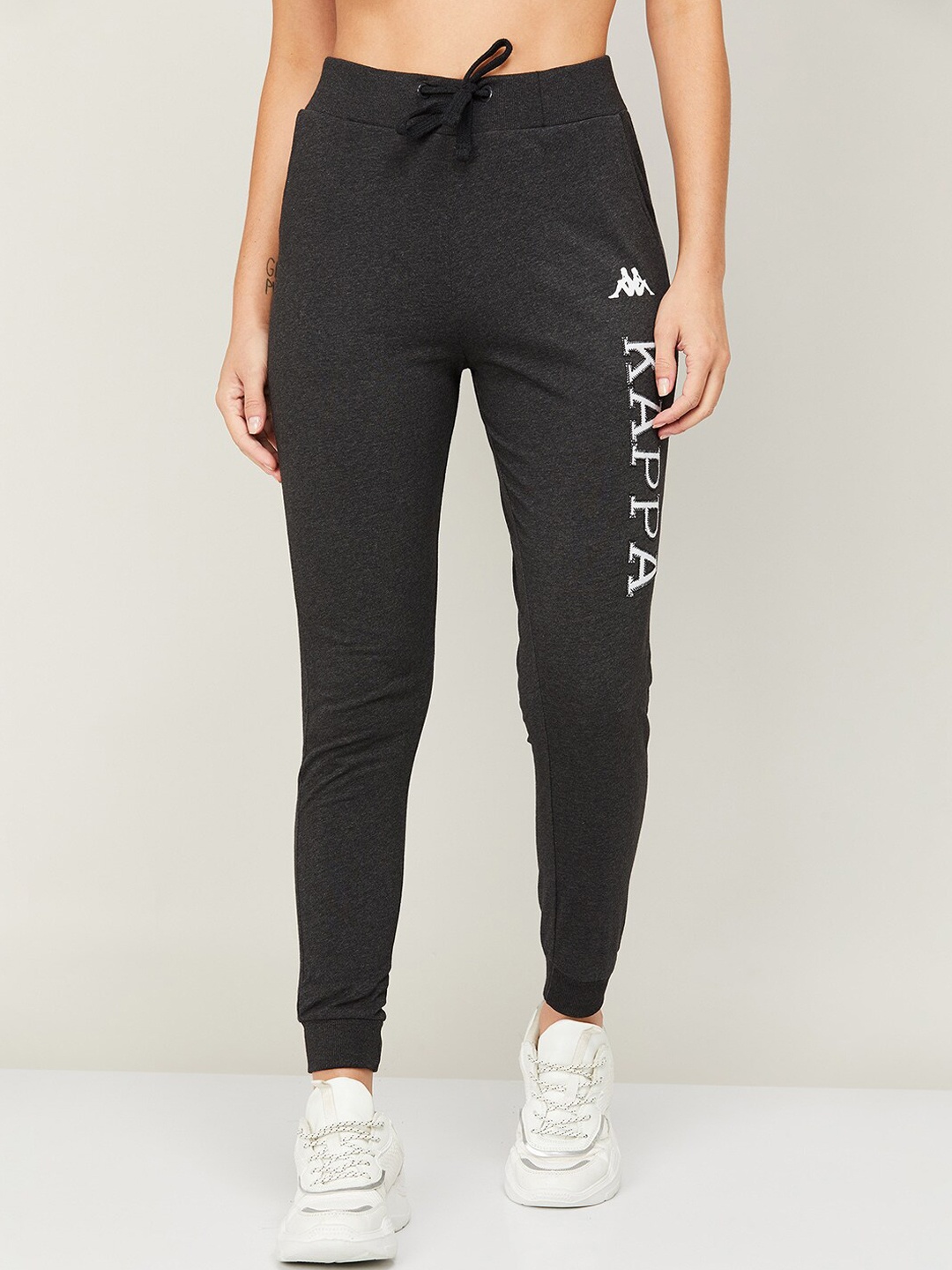 

Kappa Women Grey Solid Cotton Joggers