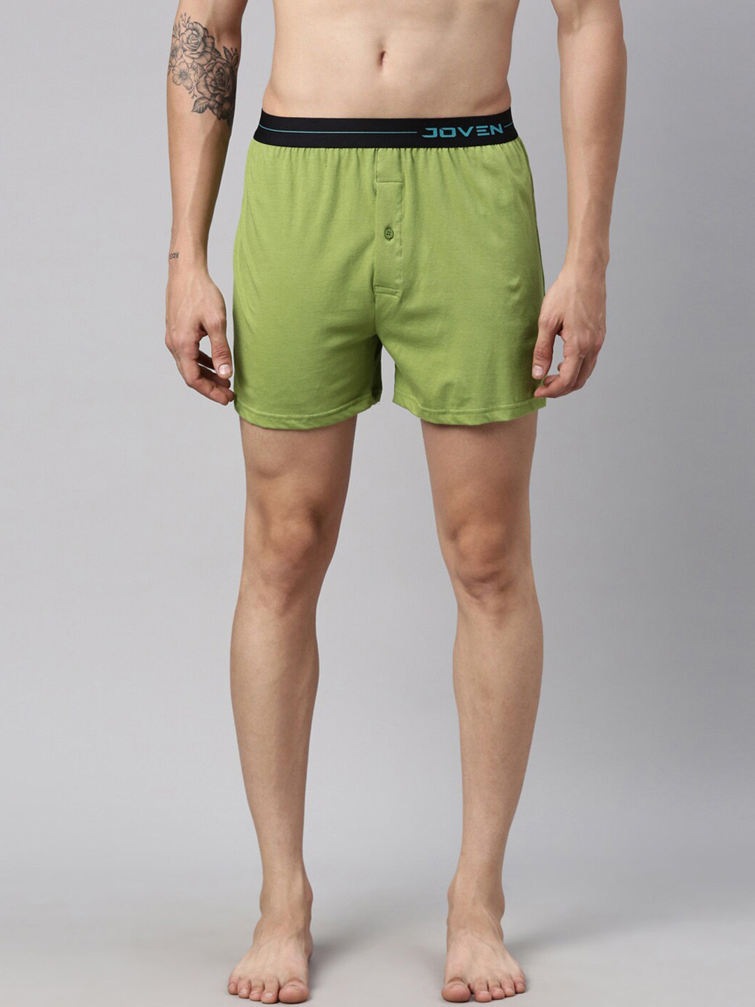 

Joven Men Green Solid Pure Cotton Boxers