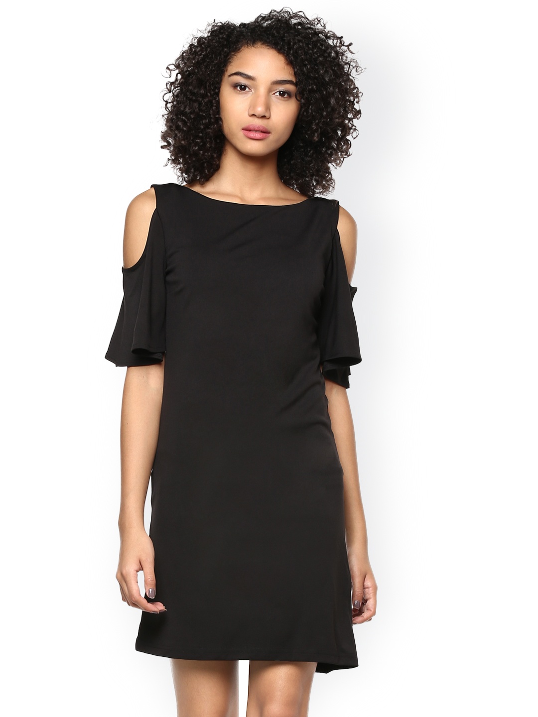 

Harpa Women Black Solid A-Line Dress