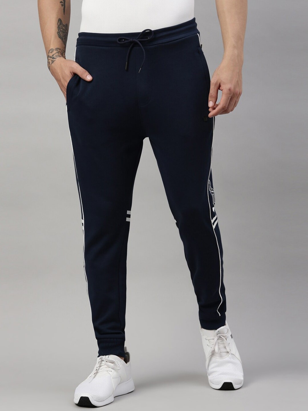

Proline Active Men Blue Solid Cotton Joggers