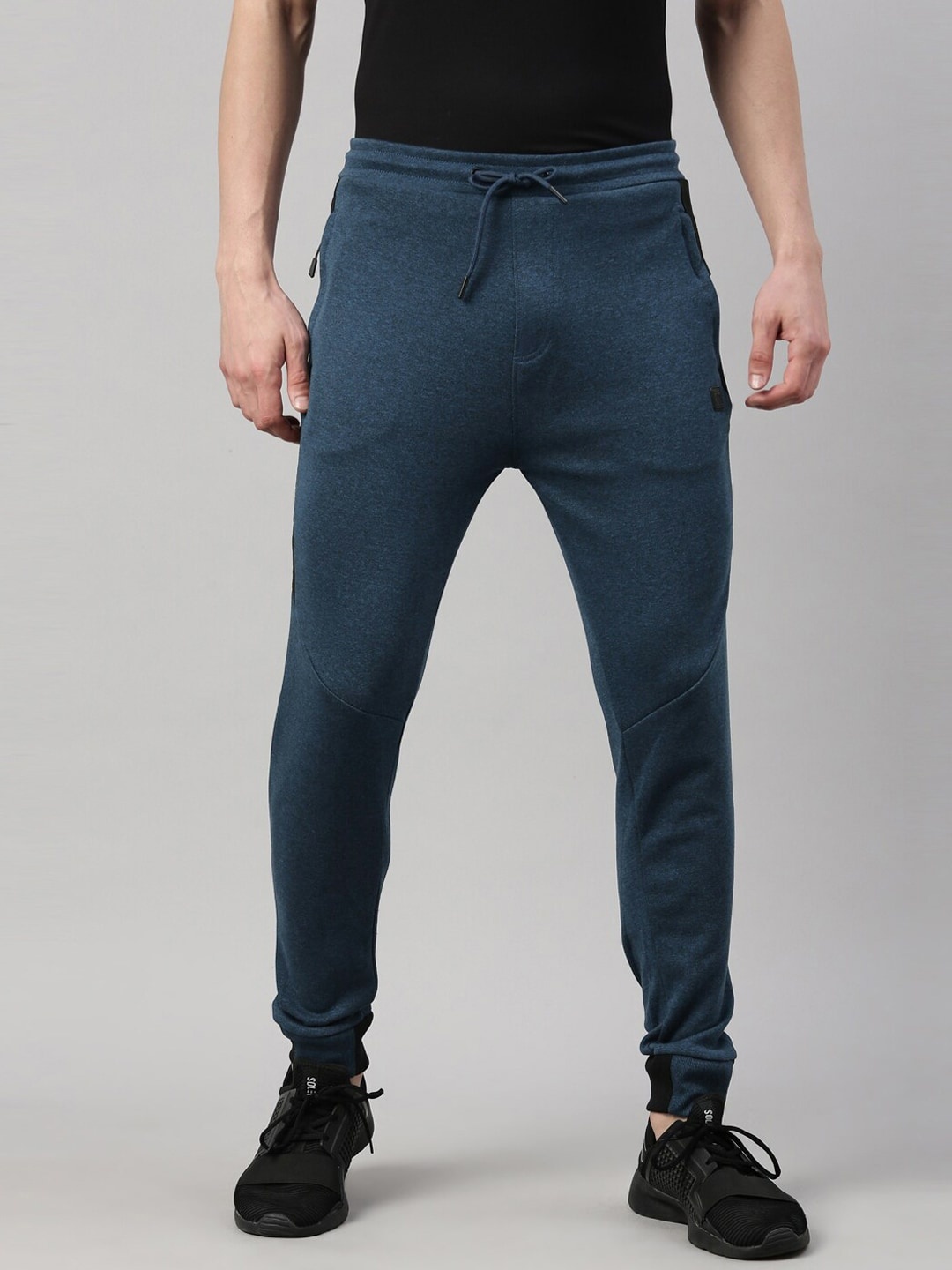 

Proline Active Men Teal Solid Pure Cotton Joggers