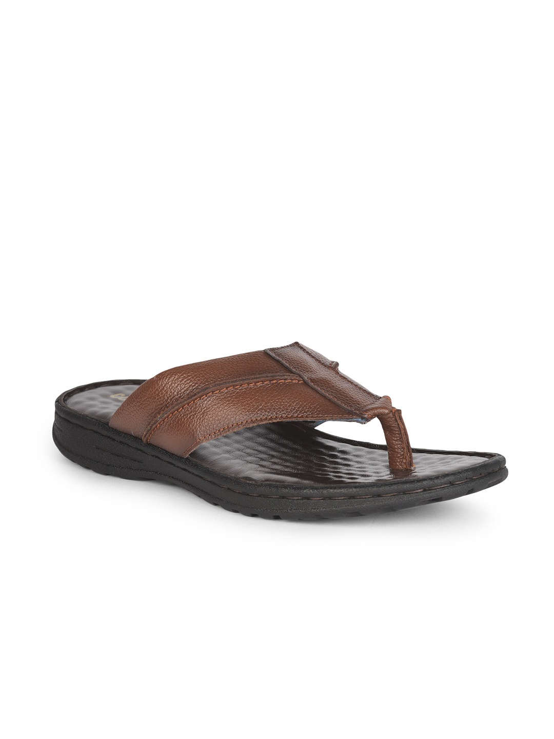 

Liberty Men Tan Brown Solid Comfort Sandals