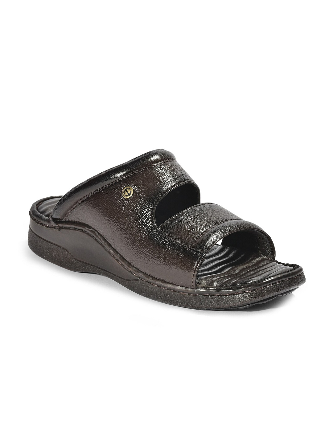

Liberty Men Brown Textured Comfort Sandals