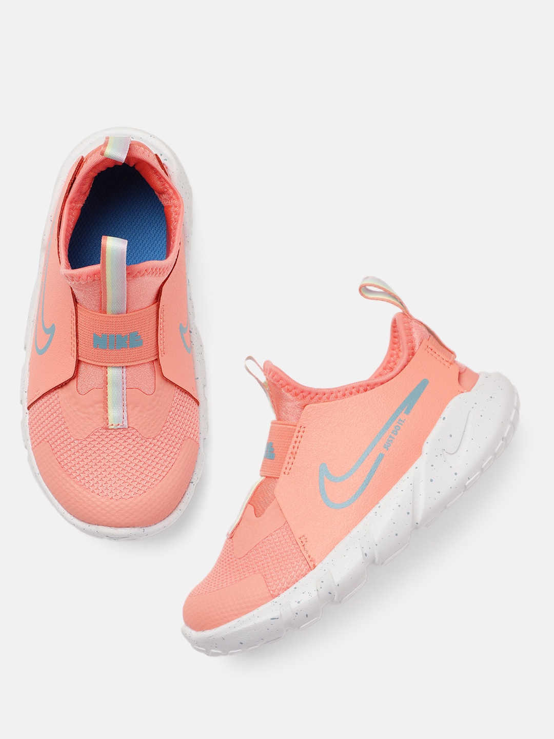 

Nike Girls Peach Pink Solid Flex Runner 2 SDWLK (TDV) Regular Running Shoes